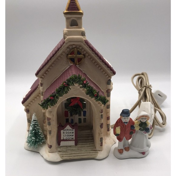 Vintage Christmas Valley 1992 Collector’s Series Lighted Village Church … - Picture 2 of 16